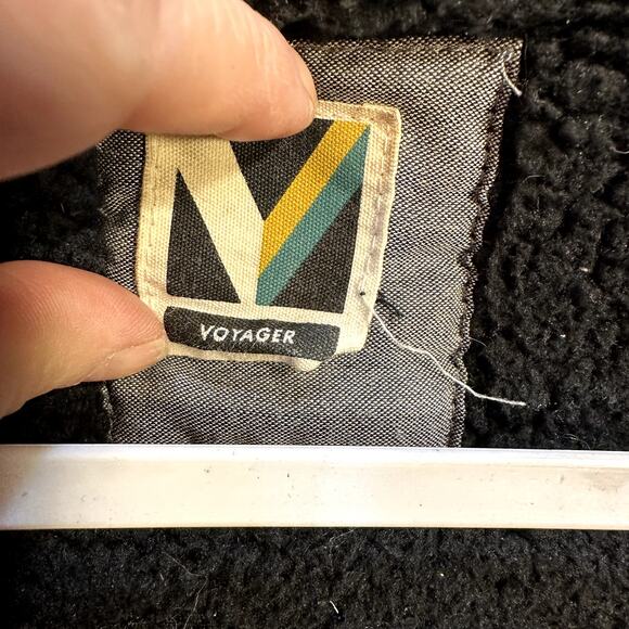 Voyager Remote Fleece Shirt Jacket Mens L Shacket Button Down Blue Plaid Heavy - Picture 6 of 8